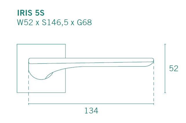 Дверная ручка Aprile Iris Q 5S 96 хром матовый