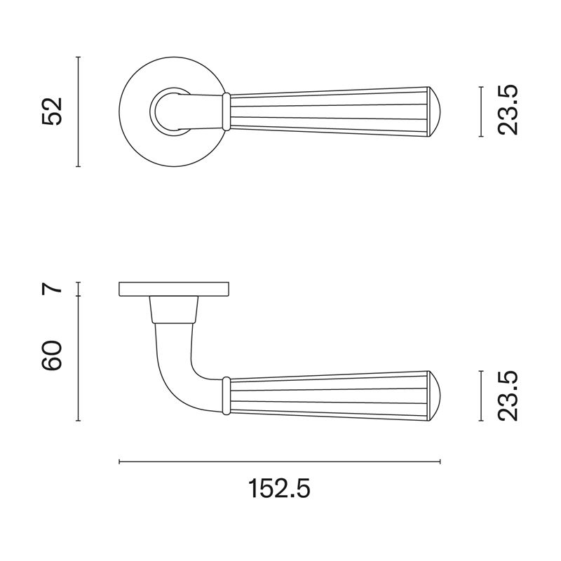 Дверная ручка Aprile Marigold R 7S AS белый