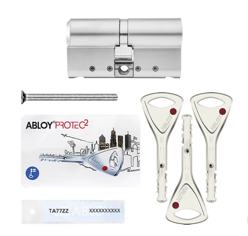 Цилиндр Abloy Protec 2 HARD 83 (32x51) CY332 ключ-ключ HCR хром матовый