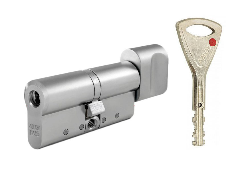 Цилиндр Abloy Protec 2 HARD 93 (32x61T) CY333 ключ-тумблер HCR хром матовый