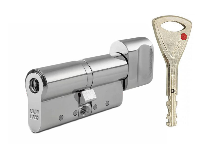 Цилиндр Abloy Protec 2 HARD 98 (47x51T) CY333 ключ-тумблер CR хром