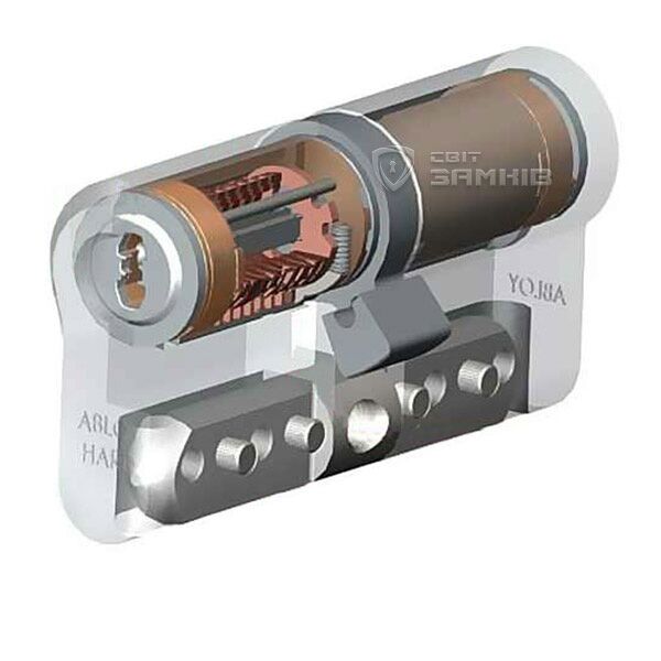 Цилиндр Abloy Protec 2 HARD 98 (47x51T) CY333 ключ-тумблер CR хром