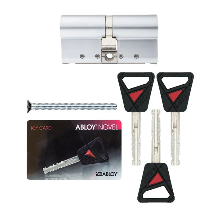 Цилиндр Abloy Novel 80 (32,5x47,5) CY322 ключ-ключ HCR хром матовый