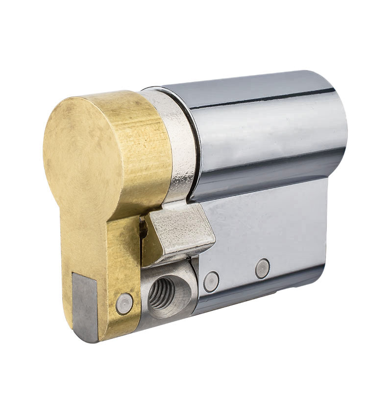 Цилиндр Abloy Protec 2 76,5 (66x10,5) CY321 ключ-половинка HCR хром матовый