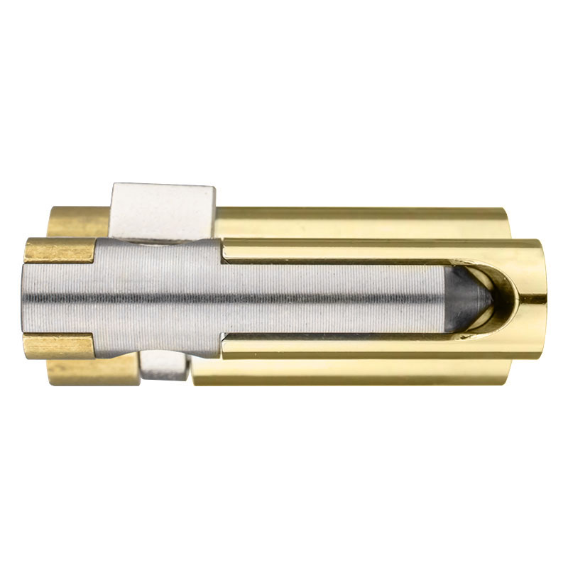 Цилиндр Abloy Protec 2 76,5 (66x10,5) CY321 ключ-половинка KILA латунь полированная