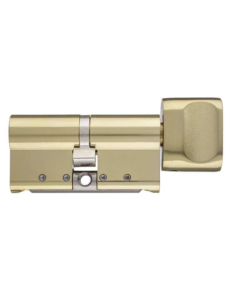 Цилиндр Abloy Protec 2 117 (61x56T) CY323 ключ-тумблер KILA латунь полированная