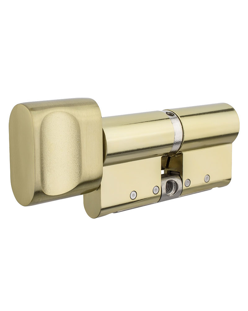 Цилиндр Abloy Protec 2 117 (61x56T) CY323 ключ-тумблер KILA латунь полированная