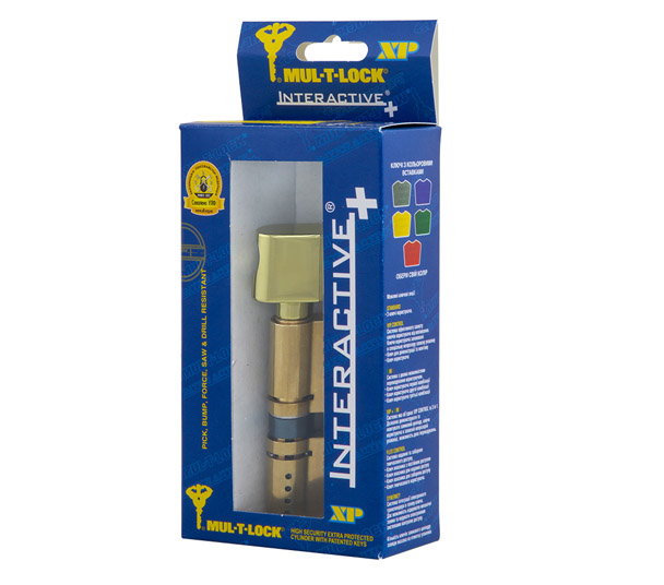 Цилиндр MUL-T-LOCK MTL600/Interactive+ 82 (55x27T) ключ-тумблер EB латунь