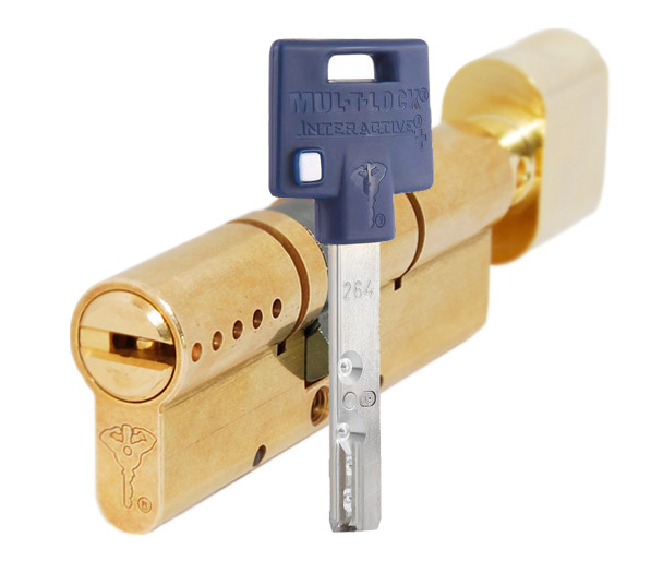 Цилиндр MUL-T-LOCK MTL600/Interactive+ 82 (55x27T) ключ-тумблер EB латунь