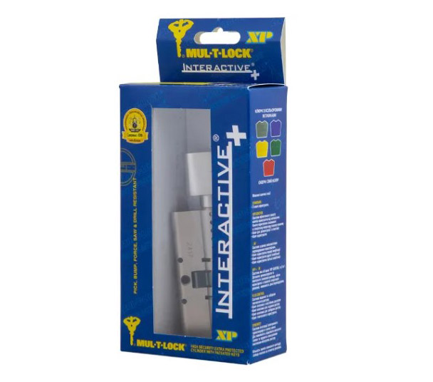 Цилиндр MUL-T-LOCK MTL600/Interactive+ 76 (33x43T) ключ-тумблер NST никель сатин