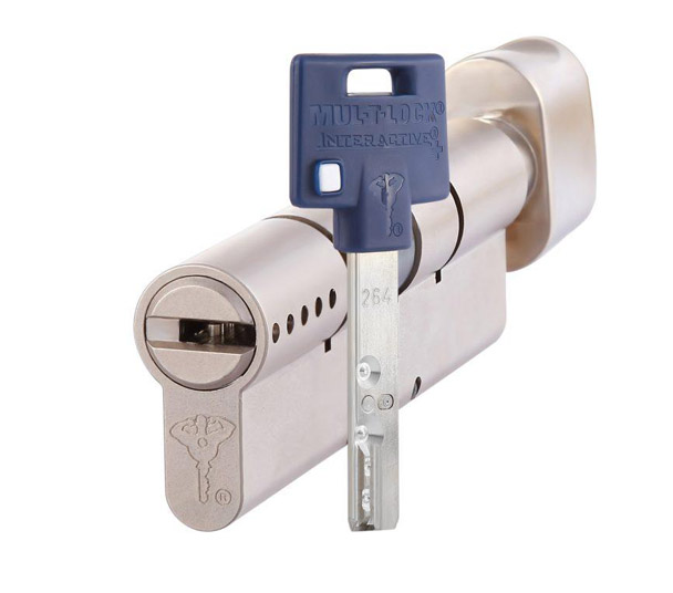 Цилиндр MUL-T-LOCK MTL600/Interactive+ 76 (33x43T) ключ-тумблер NST никель сатин