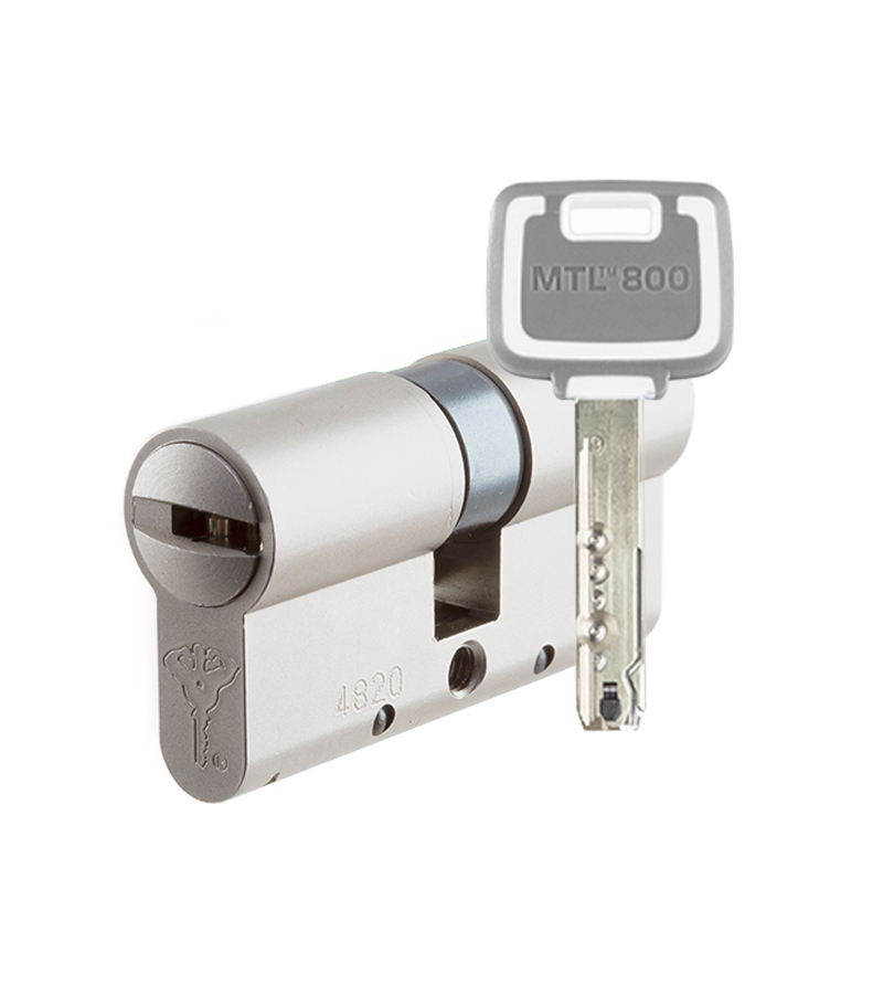 Цилиндр MUL-T-LOCK MTL800/MT5+ 130 (55x75) ключ-ключ NST никель сатин