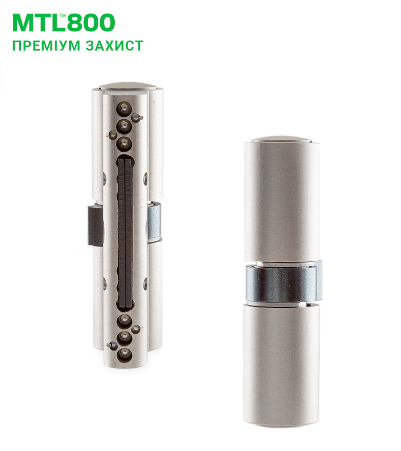 Цилиндр MUL-T-LOCK MTL800/MT5+ 130 (55x75) ключ-ключ NST никель сатин